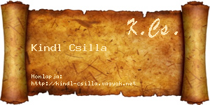 Kindl Csilla névjegykártya