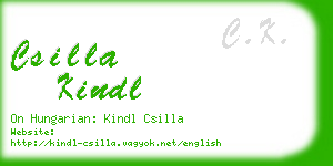 csilla kindl business card